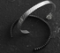 Anneau large classique de poignet de bracelet d'acier inoxydable de bracelet de couples de marque de luxe légère